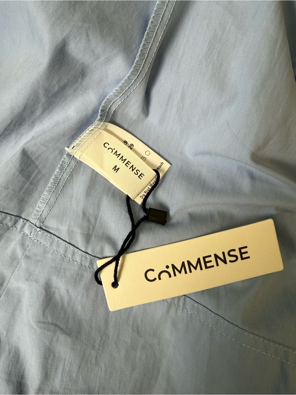 Commense Powder Blue Maxi Dress NWT Medium Sleeveless Cotton Blend Midi Maxi - Picture 8 of 10